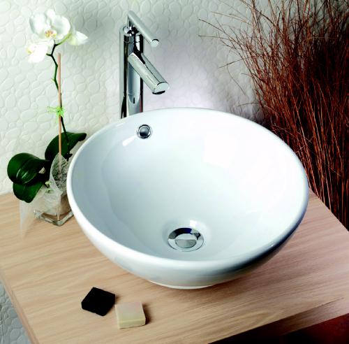 Round Free-Standing Bowl with no tap holes. 420x420x173mm additional image