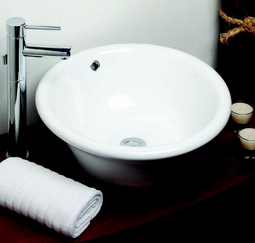 Large Free-Standing Basin with no tap holes. 420x420x173mm. additional image