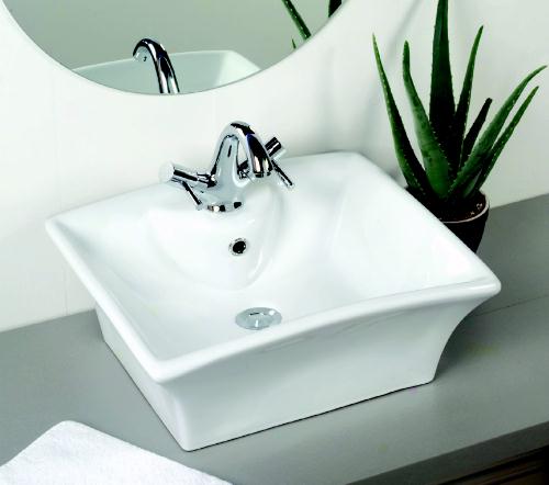 Square Free-Standing Bowl with 1 tap hole. 475x475x185mm additional image
