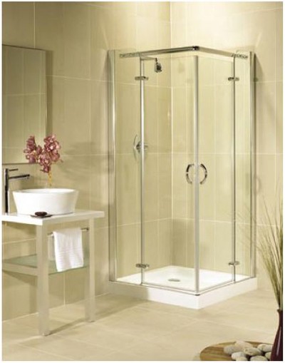 Allure 800mm shower enclosure with hinged doors. additional image