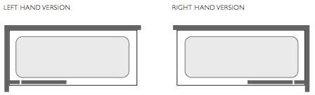 Coral silver 2 panel inline bath screen (left handed) additional image