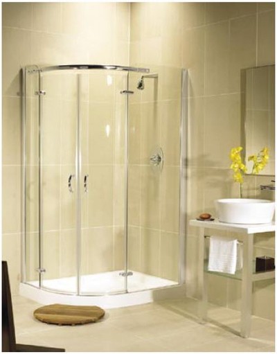 Allure Left Handed 800x1000 offset quadrant shower enclosure. additional image