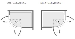 Allure Left Handed 800x1000 offset quadrant shower enclosure. additional image