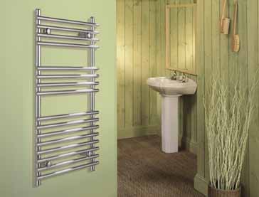 Kemer Chrome Heated Towel Rail.  450x800mm. 1058 BTU. additional image