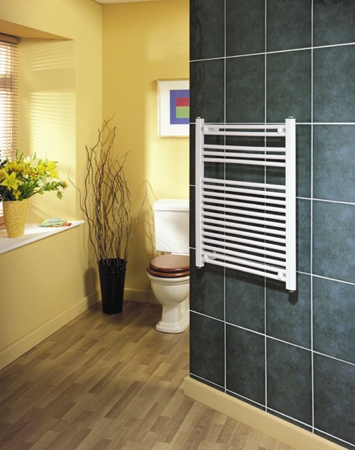 White Multi-Rail Towel Radiator.  500x750mm.  1178 BTU. additional image