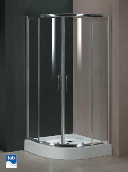 Milano 800x800 quadrant shower enclosure with double sliding doors. additional image