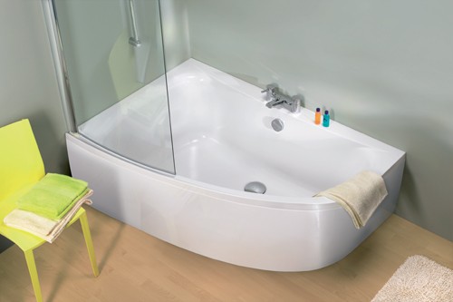 Complete Clio Shower Bath (Left Handed).  1500x1000mm. additional image