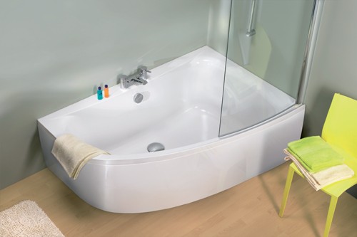 Complete Clio Shower Bath (Right Hand).  1500x1000mm. additional image
