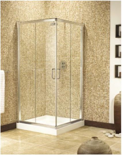 Ultra 760mm shower enclosure with sliding corner doors. additional image