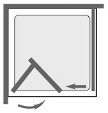 Ultra 700mm infold shower enclosure door. additional image