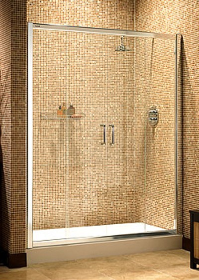 Ultra 1600mm 4 panel jumbo sliding shower enclosure door. additional image