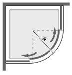 Ultra 800 curved quadrant shower enclosure with sliding doors. additional image