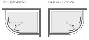 Ultra 1000x800 offset quadrant shower enclosure, sliding doors. additional image