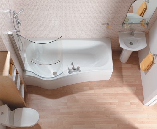Complete Shower Bath (Left Handed).  1500x900mm. additional image
