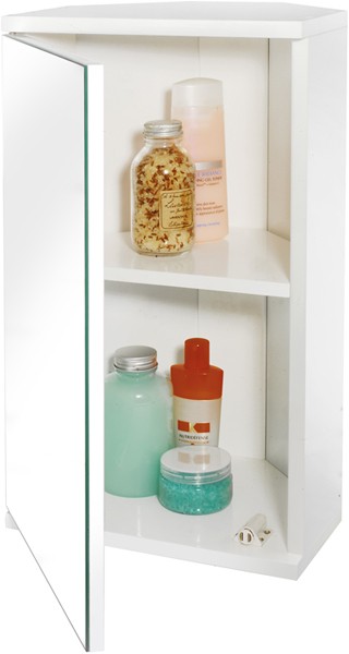 Corner Bathroom Cabinet With Mirror. 300x500x140mm. additional image