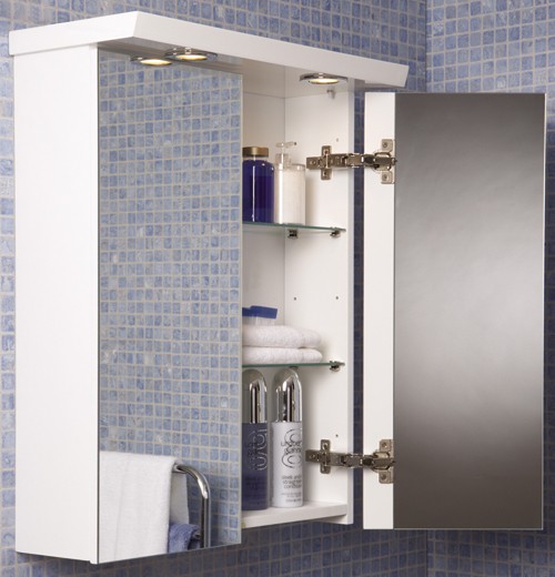 2 Door Bathroom Cabinet With Lights.  550x680x240mm. additional image