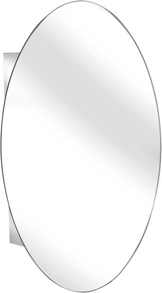 Oval Mirror Bathroom Cabinet. 450x650x110mm. additional image