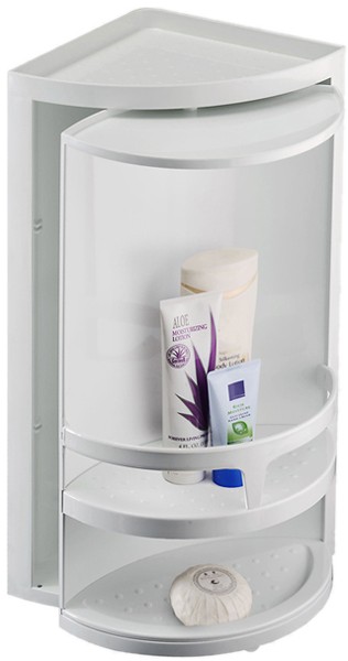 Corner Rotating Bathroom Storage Unit. 300x490x210mm. additional image