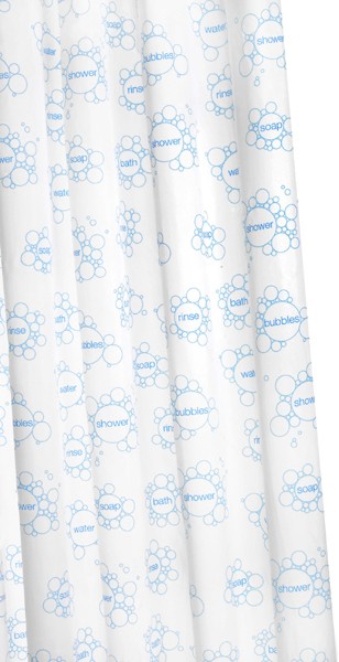 Shower Curtain & Rings (Soap Suds, 1800mm). additional image