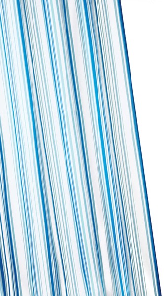 Shower Curtain & Rings (Coastal Stripe, 1800mm). additional image