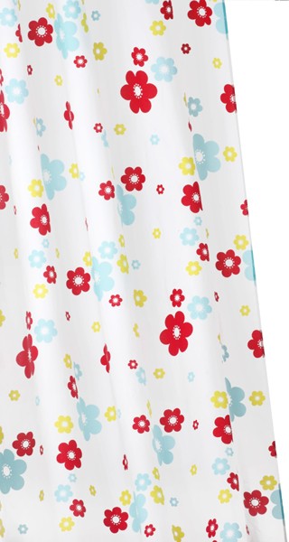 Shower Curtain & Rings (Fun Floral, 1800mm). additional image