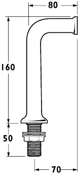 Pillars for use with Deva bib taps (pair). additional image
