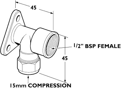 Wall extensions for use with Deva bib taps (pair). additional image