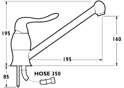 Ischia Sink Mixer, Swivel Spout (High Pressure). additional image