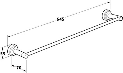 Towel Rail 640mm (Chrome). additional image