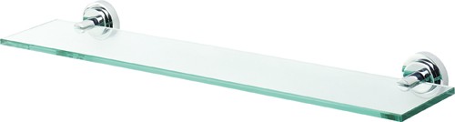 Glass Shelf 600 x 130mm (Chrome). additional image