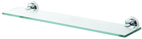 Glass Shelf 600 x 130mm (Chrome). additional image