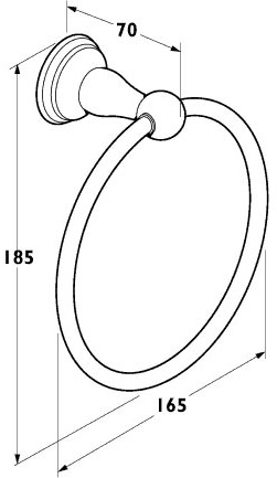 Towel Ring (Chrome). additional image