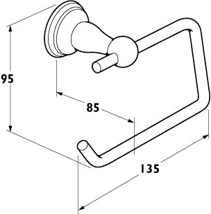 Toilet Roll Holder (Chrome). additional image