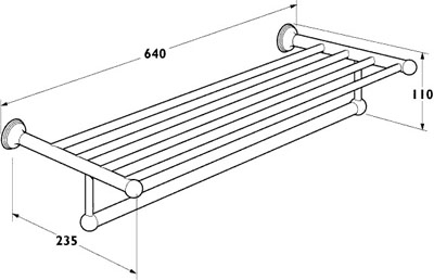 Towel Rack 640mm (Chrome). additional image