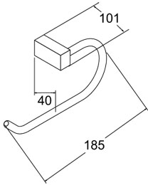 Toilet Roll Holder (Chrome). additional image