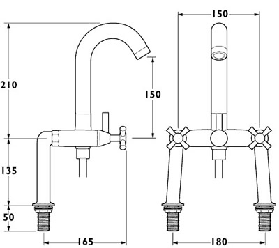 Bath Shower Mixer Tap With Shower Kit. additional image