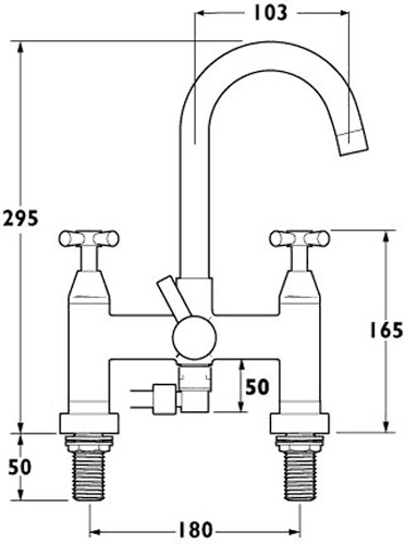 Deck Mounted Bath Shower Mixer Tap With Shower Kit. additional image