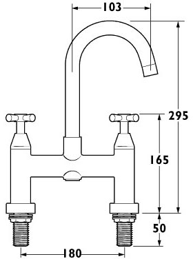 Deck Mounted Bath Filler Tap. additional image