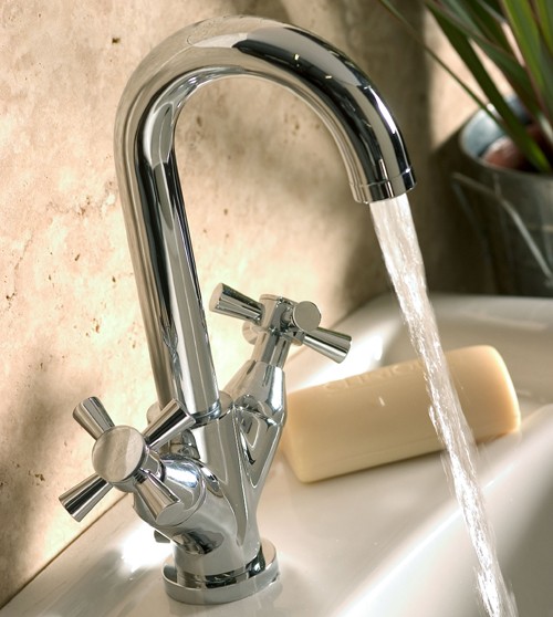 Mono Basin Mixer Tap With Swivel Spout And Pop Up Waste. additional image