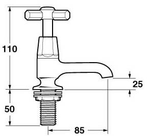 Basin Taps (Pair, Chrome). additional image