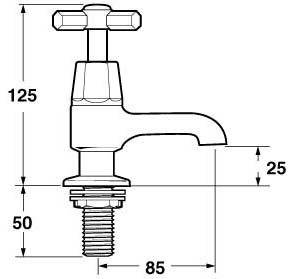 Bath Taps (Pair, Chrome). additional image