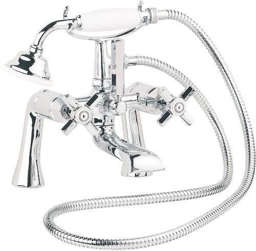 Bath Shower Mixer Tap With Shower Kit (Chrome). additional image