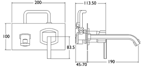 Wall Mounted Basin Mixer Tap. additional image