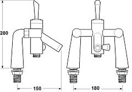 Bath Shower Mixer Tap With Shower Kit. additional image