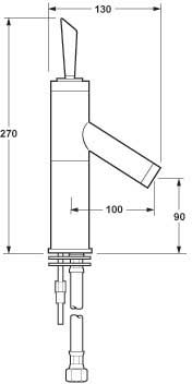 Mono Basin Mixer Tap. additional image