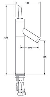 Single Lever High Rise Mixer Tap. additional image