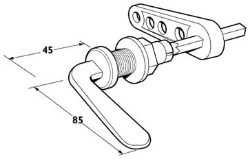 Contract Toilet Cistern Lever (Chrome). additional image