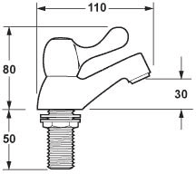 Lever Basin Taps (Pair). additional image