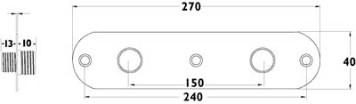 Modern Thermostatic Shower Kit With Wall Plate (Chrome). additional image