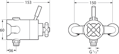 TMV2 Thermostatic Exposed Shower Valve Kit (Chrome). additional image